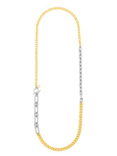 Load image into Gallery viewer, Two Toned Oval And Paperclip Necklace
