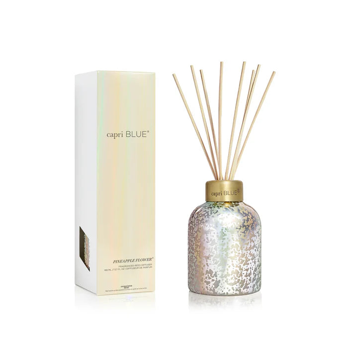 Capri Blue Pineapple Flower Mercury Iridescent Petite Reed Diffuser