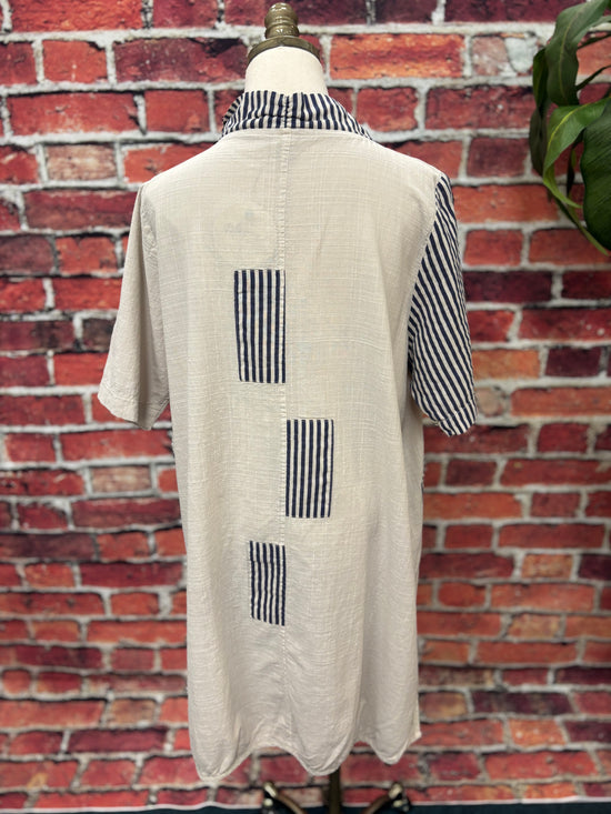 Coastal Patchwork Cotton Dress