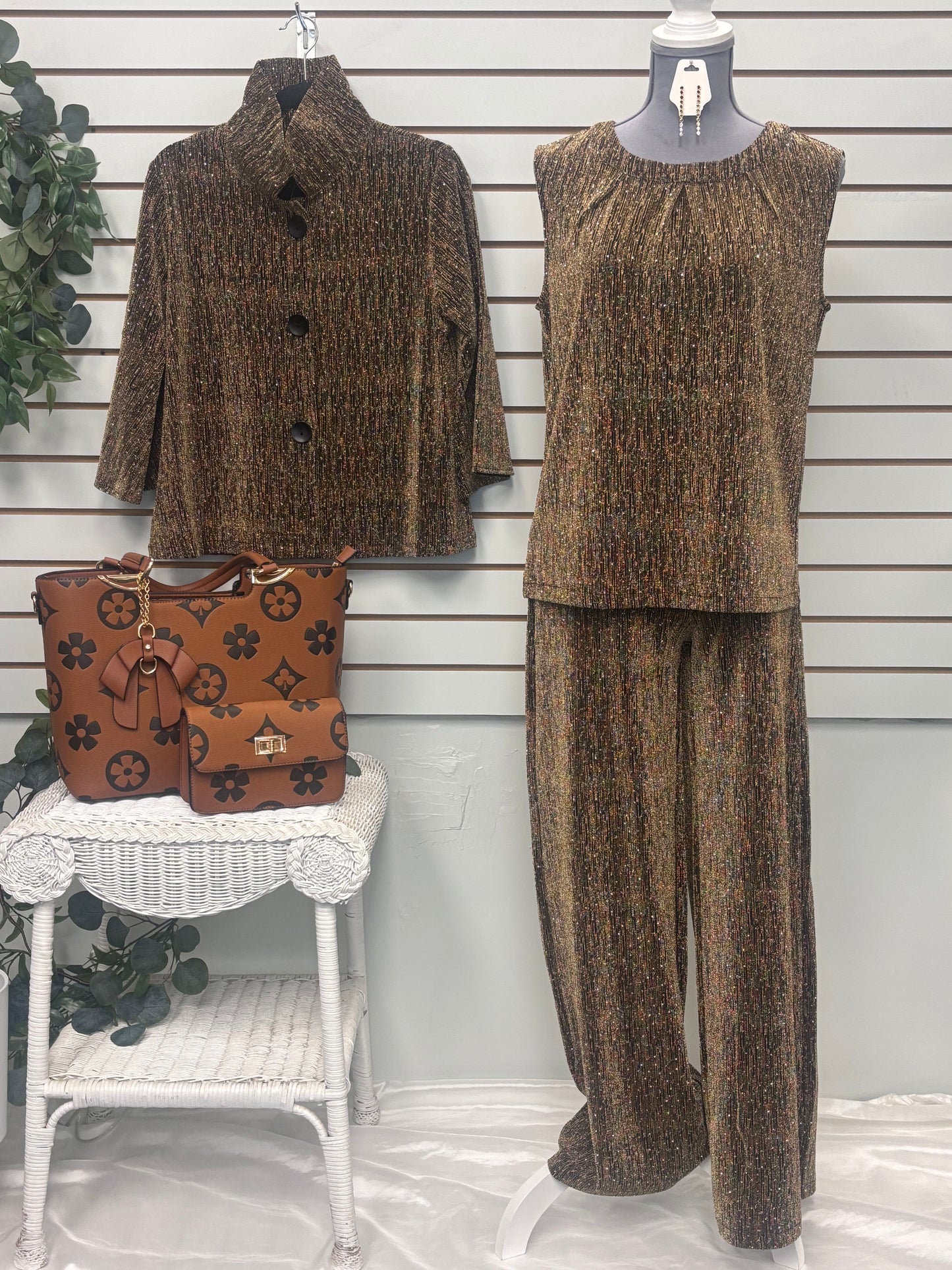 Wide Leg Rhinestone Pant *FINAL SALE*