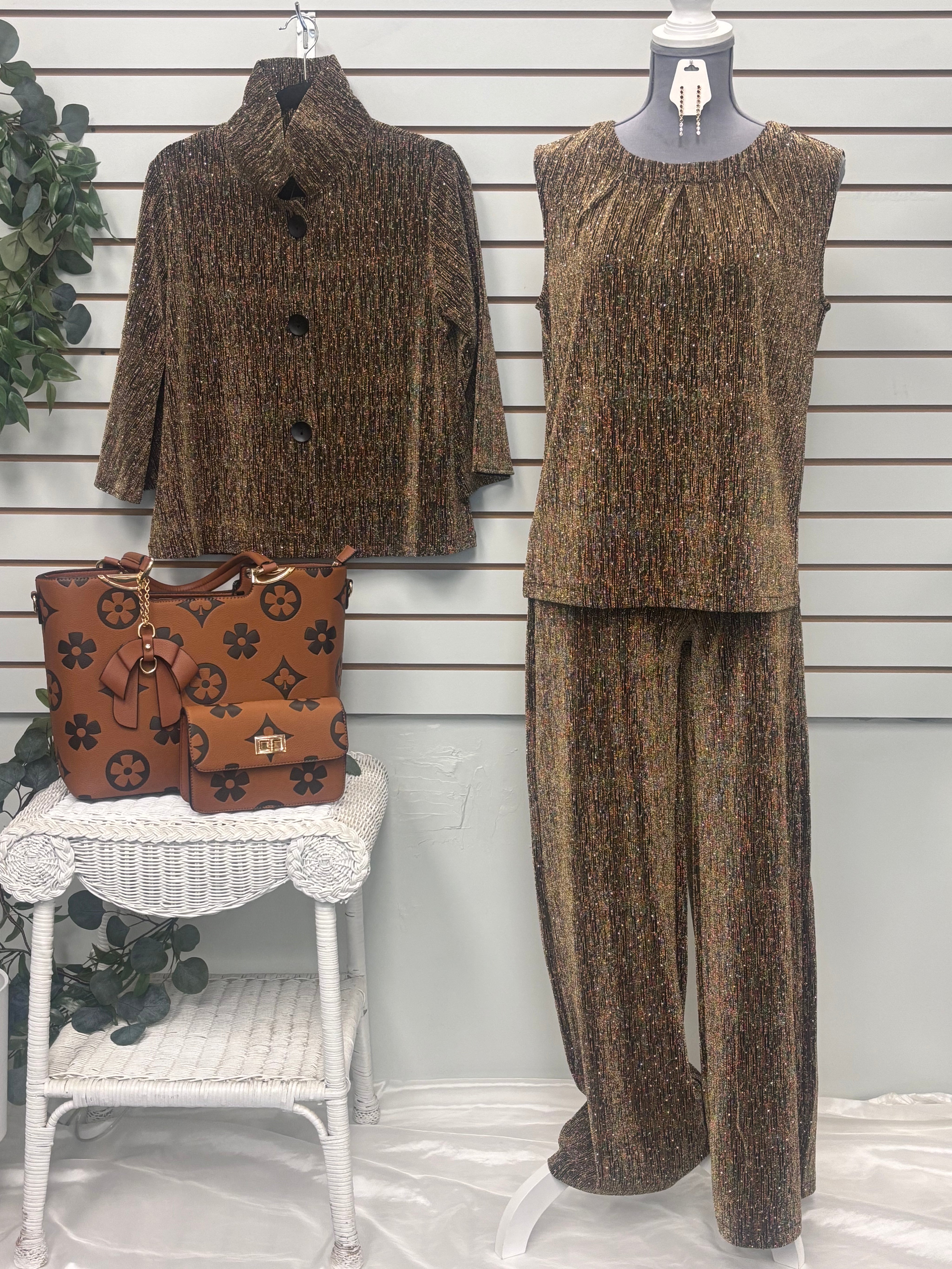 Wide Leg Rhinestone Pant *FINAL SALE*