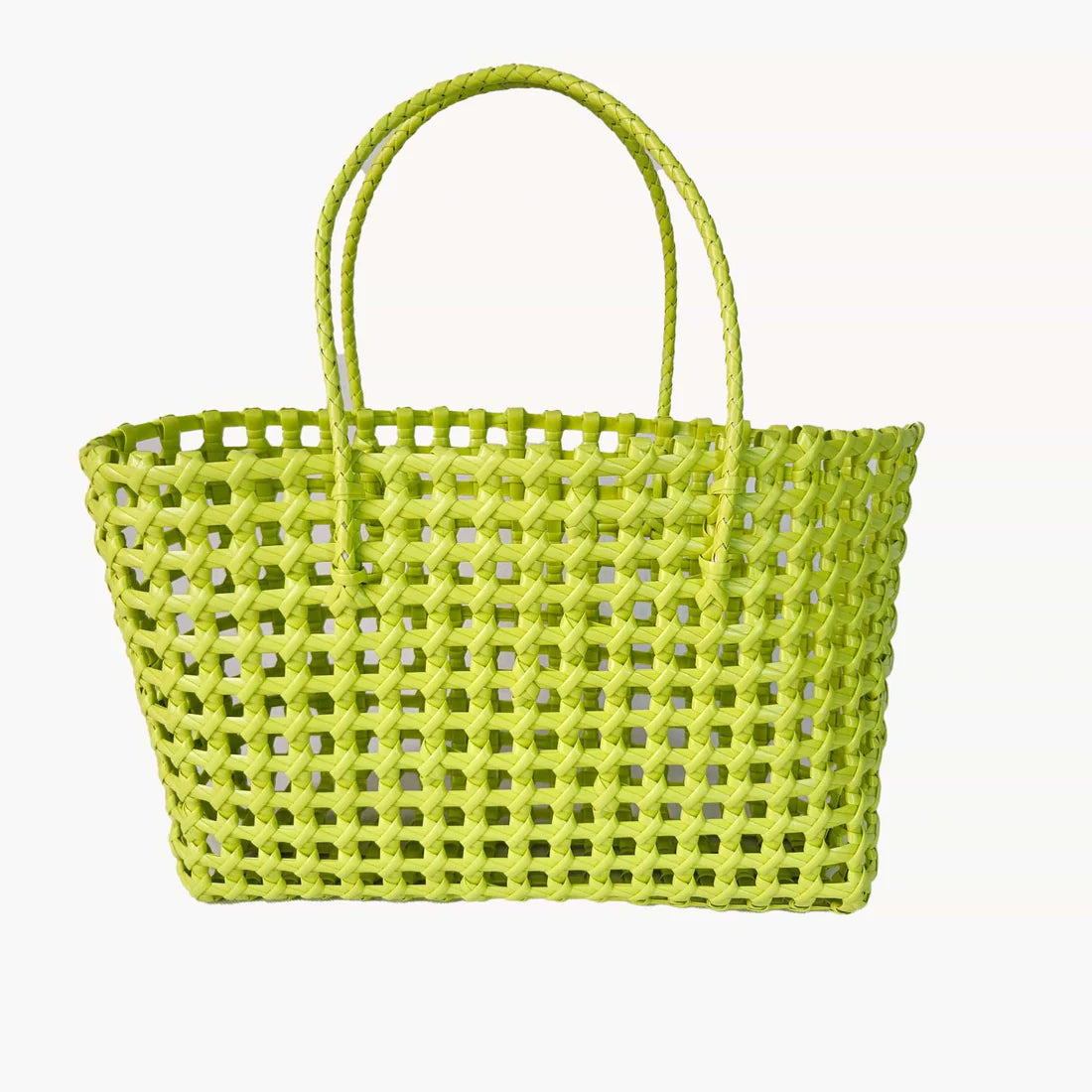 Elysa See Through Hand Woven Eco Plastic Tote Bag