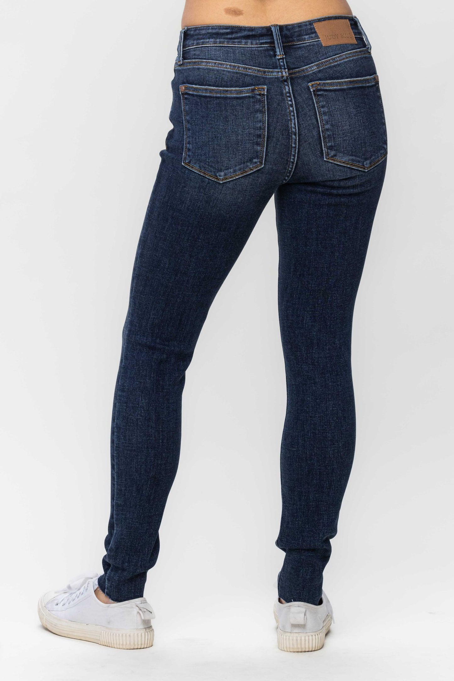 Judy Blue Mid Rise Vintage Raw Hem Skinny