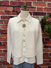 Load image into Gallery viewer, Classic White One-Button Cardigan
