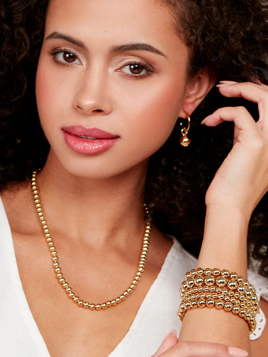 Small Beaded Metal Collar Necklace