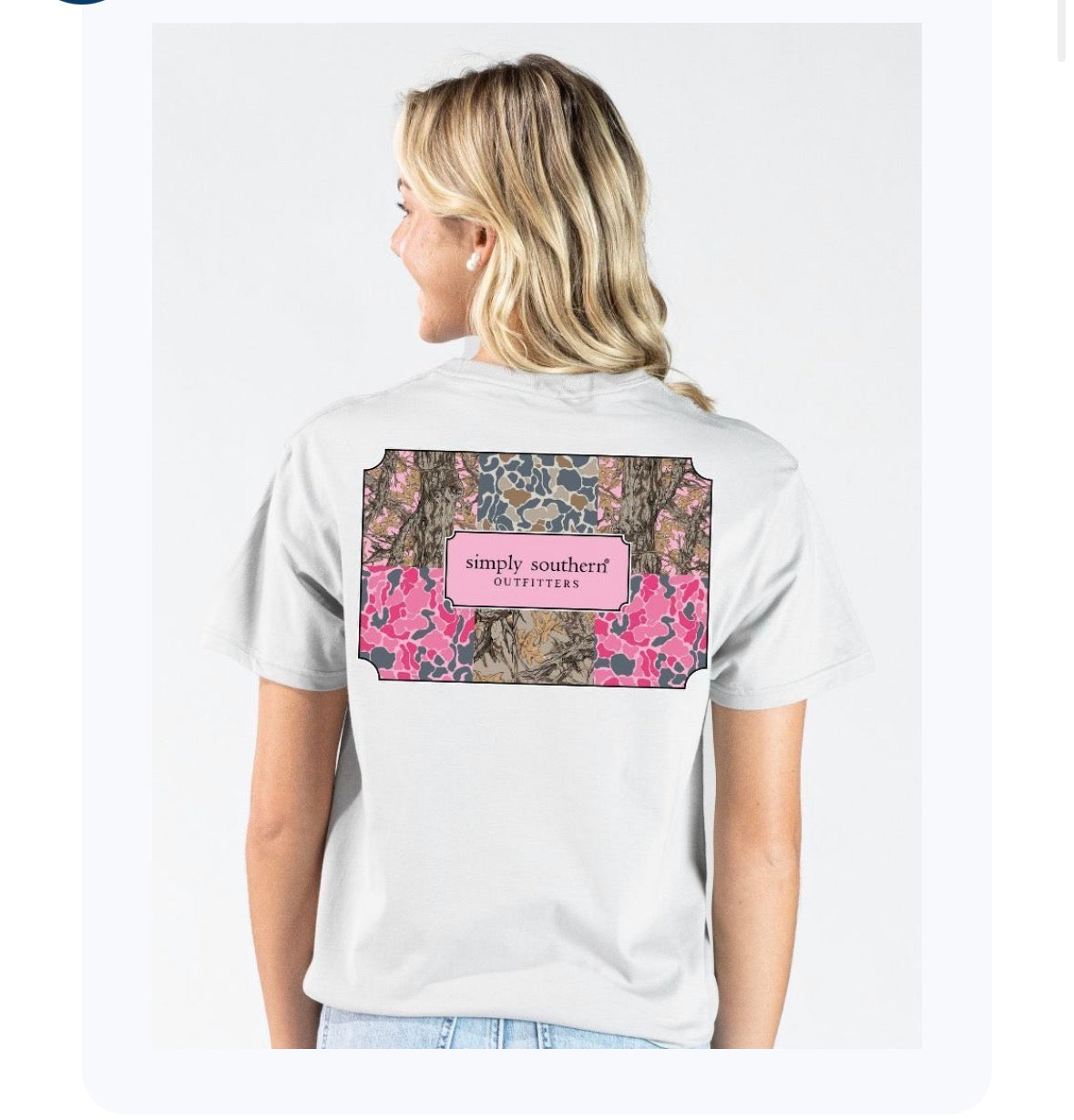 Short Sleeve Camo Logo Tee