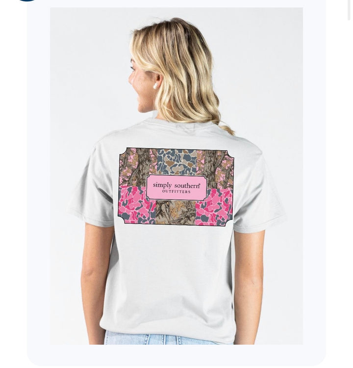 Short Sleeve Camo Logo Tee