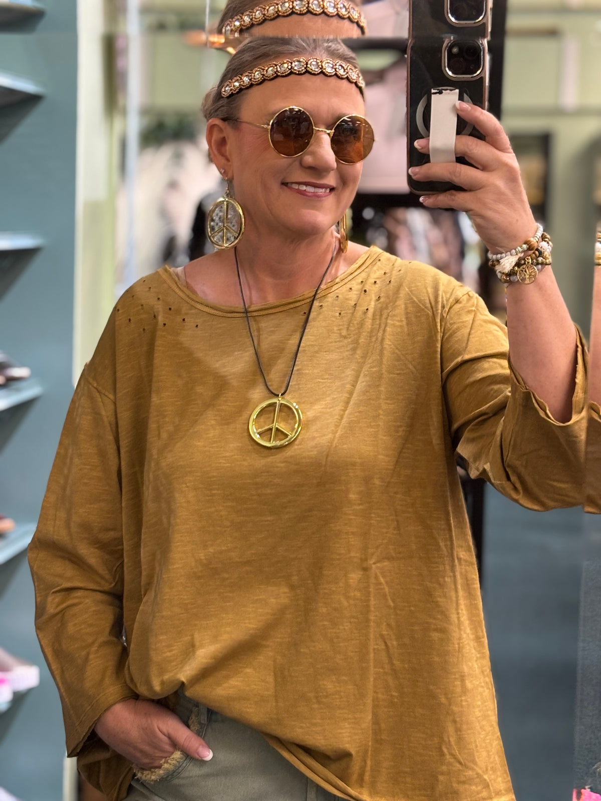 LeeNa 3/4 Sleeve Top