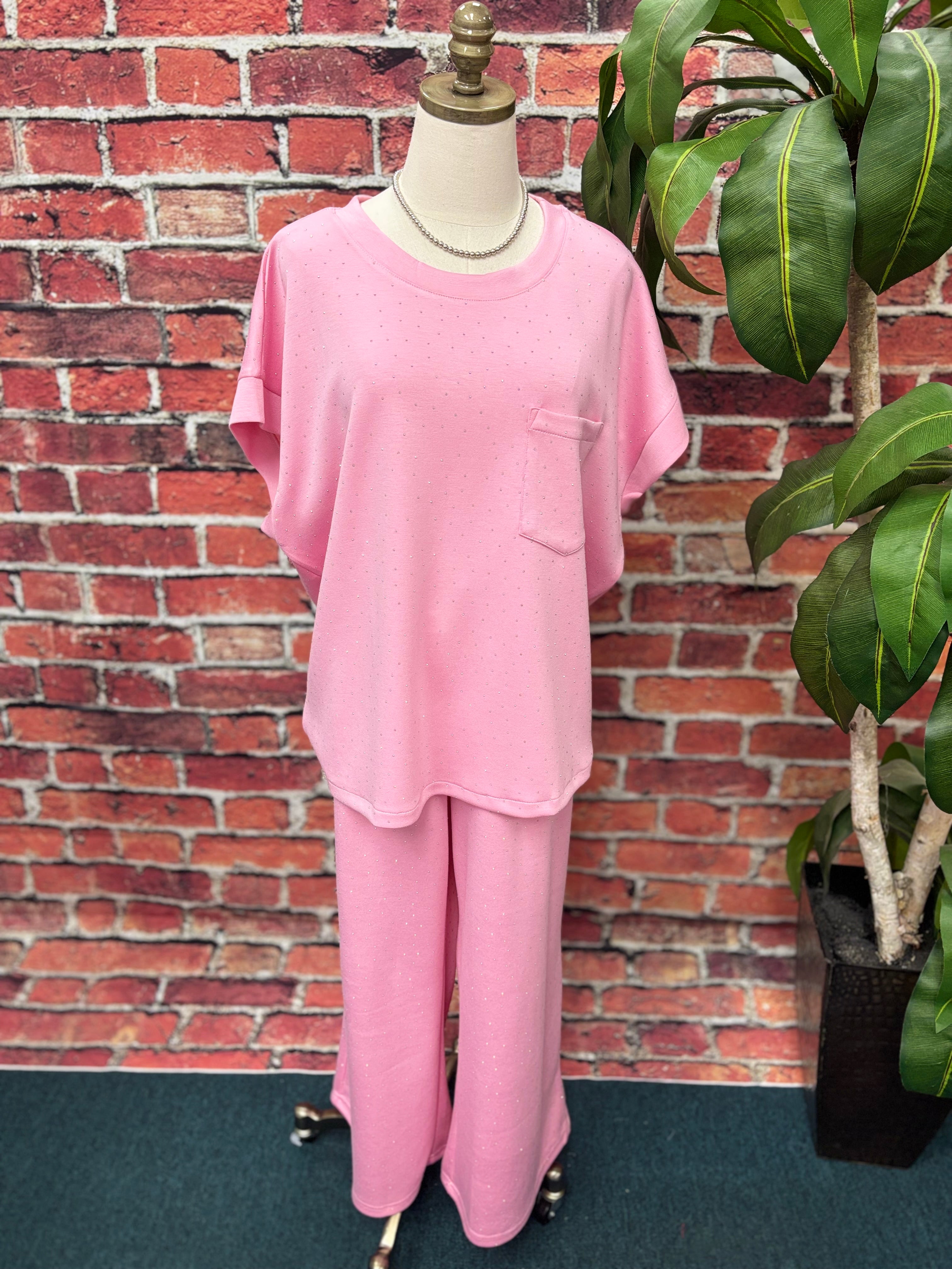 Sparkle Pink Lounge Top