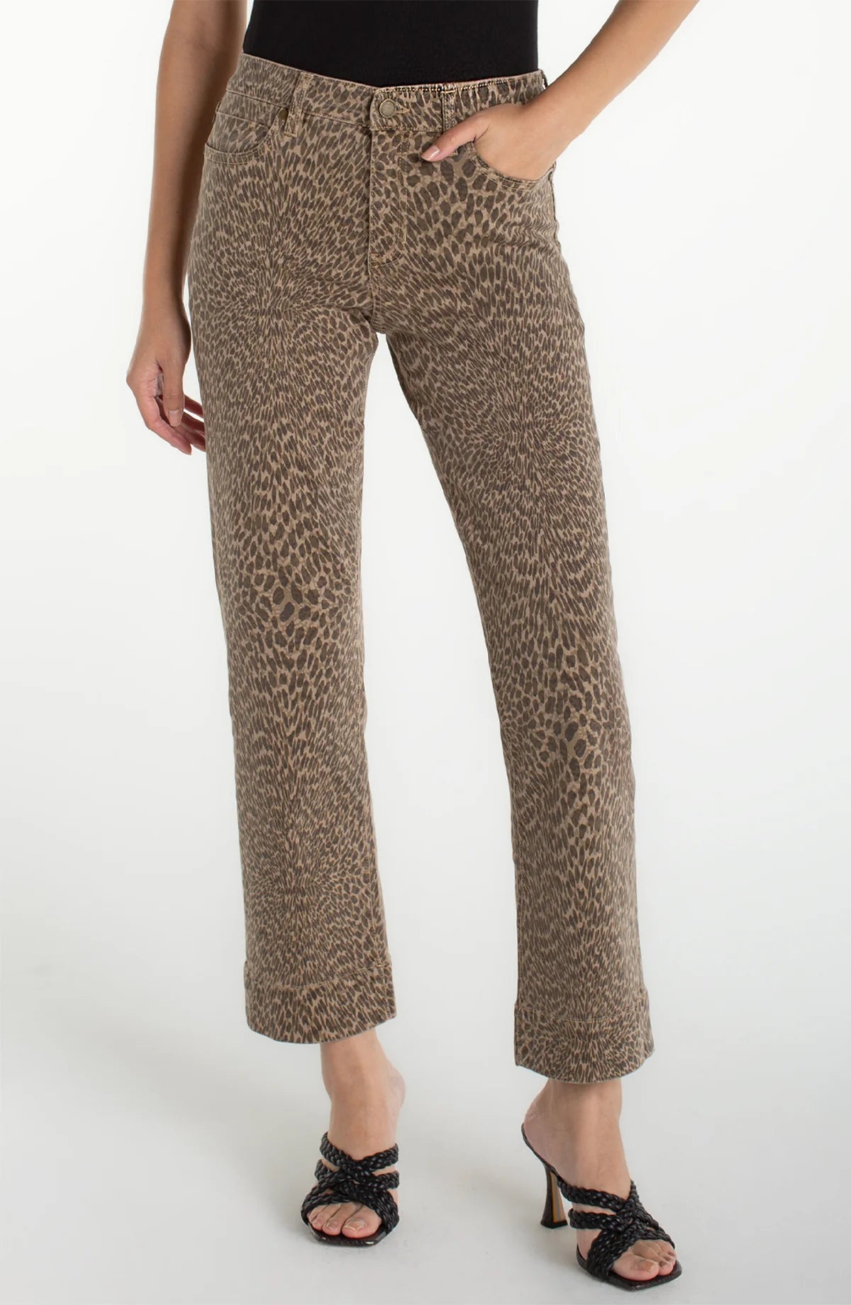 Leopard Stretch Denim Jeans