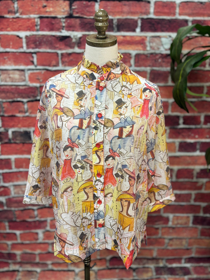 Artistic Muse Button-Down Top