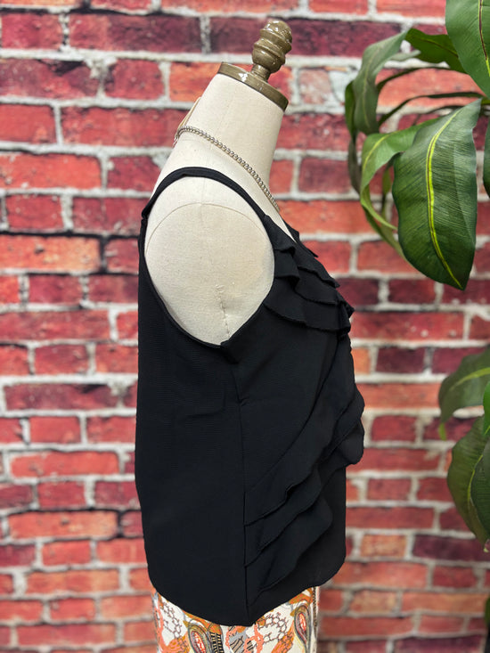 Midnight Ruffle Charm Tank