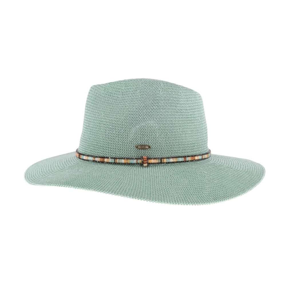 Panama Rhinestone Thread Detail Hat *FINAL SALE*