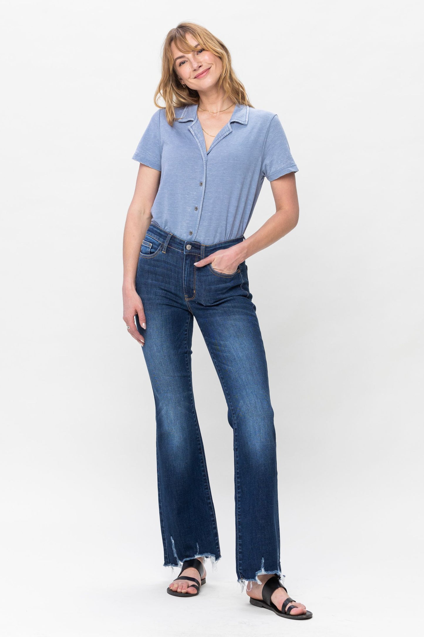 Judy Blue Mid-Rise Non Distressed Hem Bootcut *FINAL SALE*