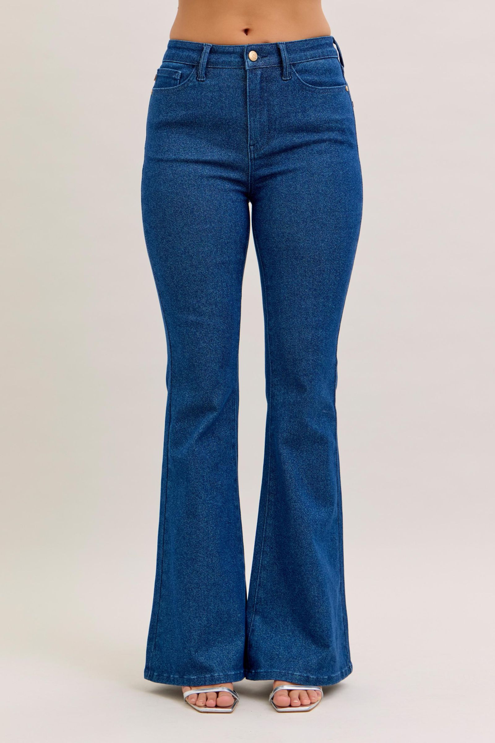 Judy Blue HW Sparkle Flare (Glitter Denim)
