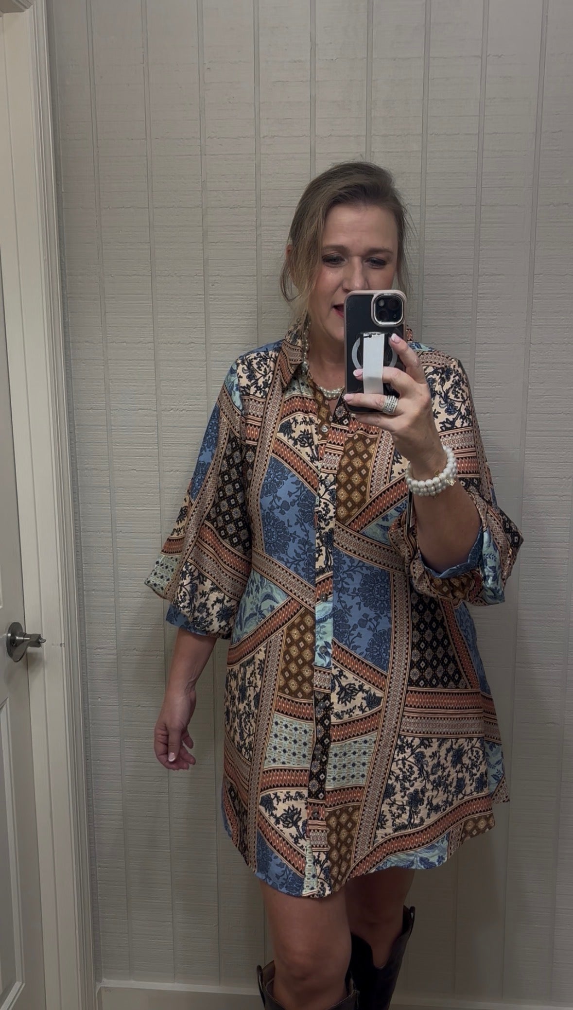 Patchwork Mini Dress