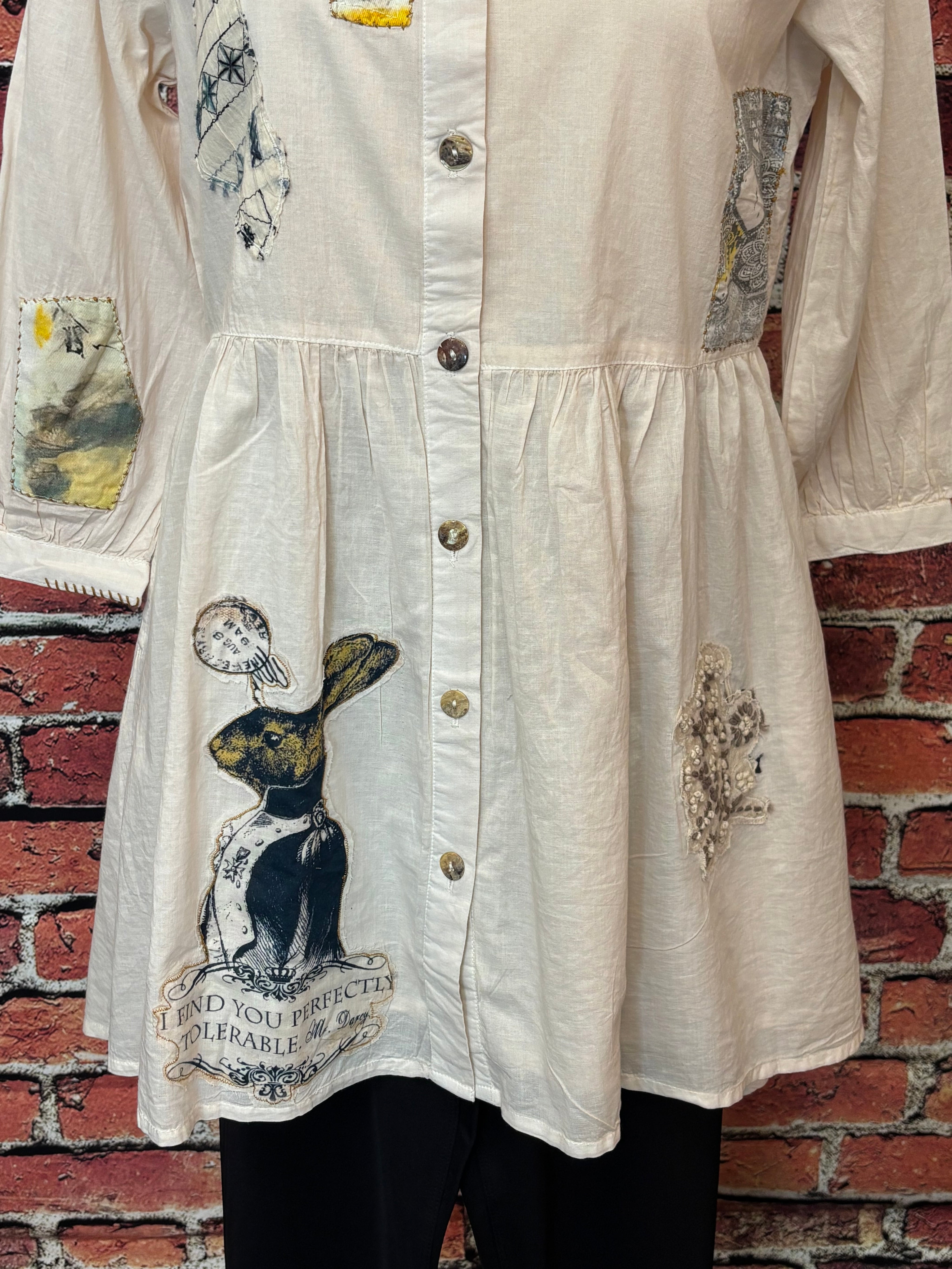 Vintage Storybook Cotton Shirt Dress