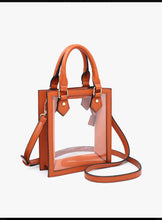 Load image into Gallery viewer, Elise Clear Rectangular Crossbody w/ Dual Handles
