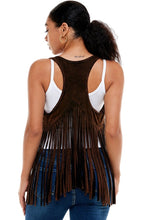 Load image into Gallery viewer, Mineral Washed Long Fringe Vest
