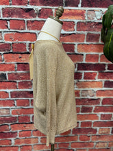 Load image into Gallery viewer, Gold Shimmer Bow Back Sweater
