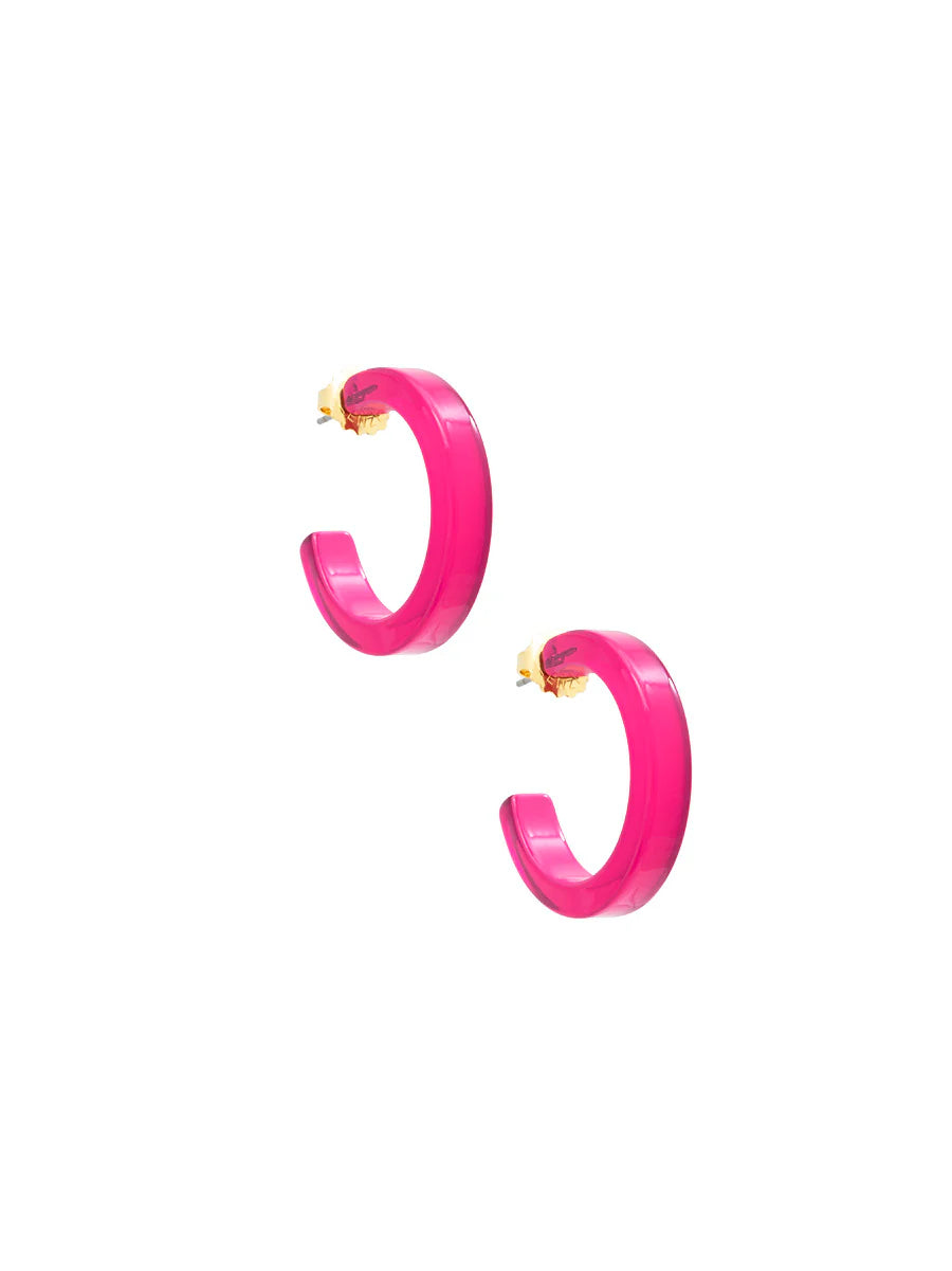 Small Resin Open Hoop Earring