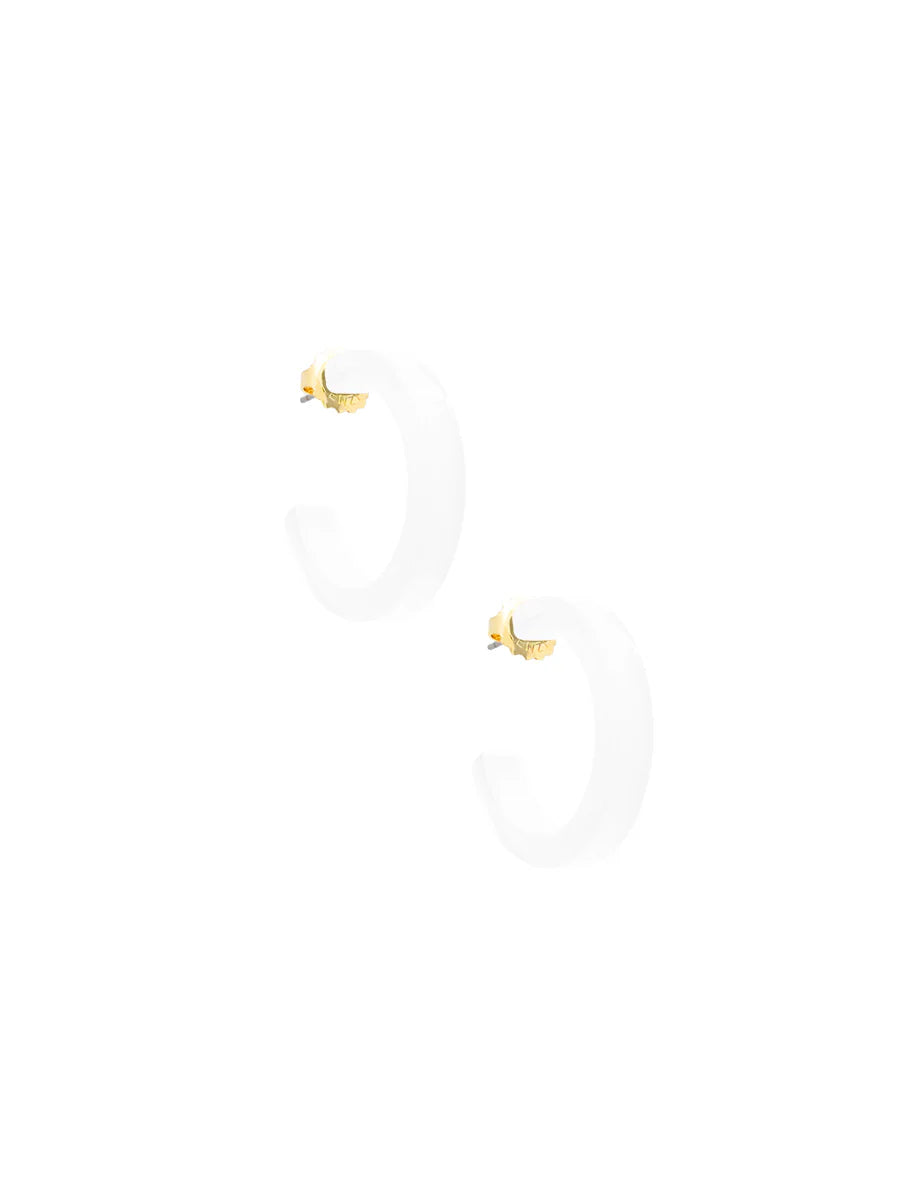 Small Resin Open Hoop Earring
