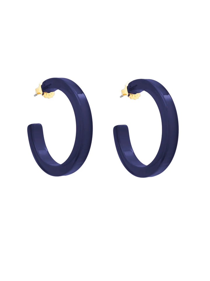 Medium Resin Open Hoop Earring