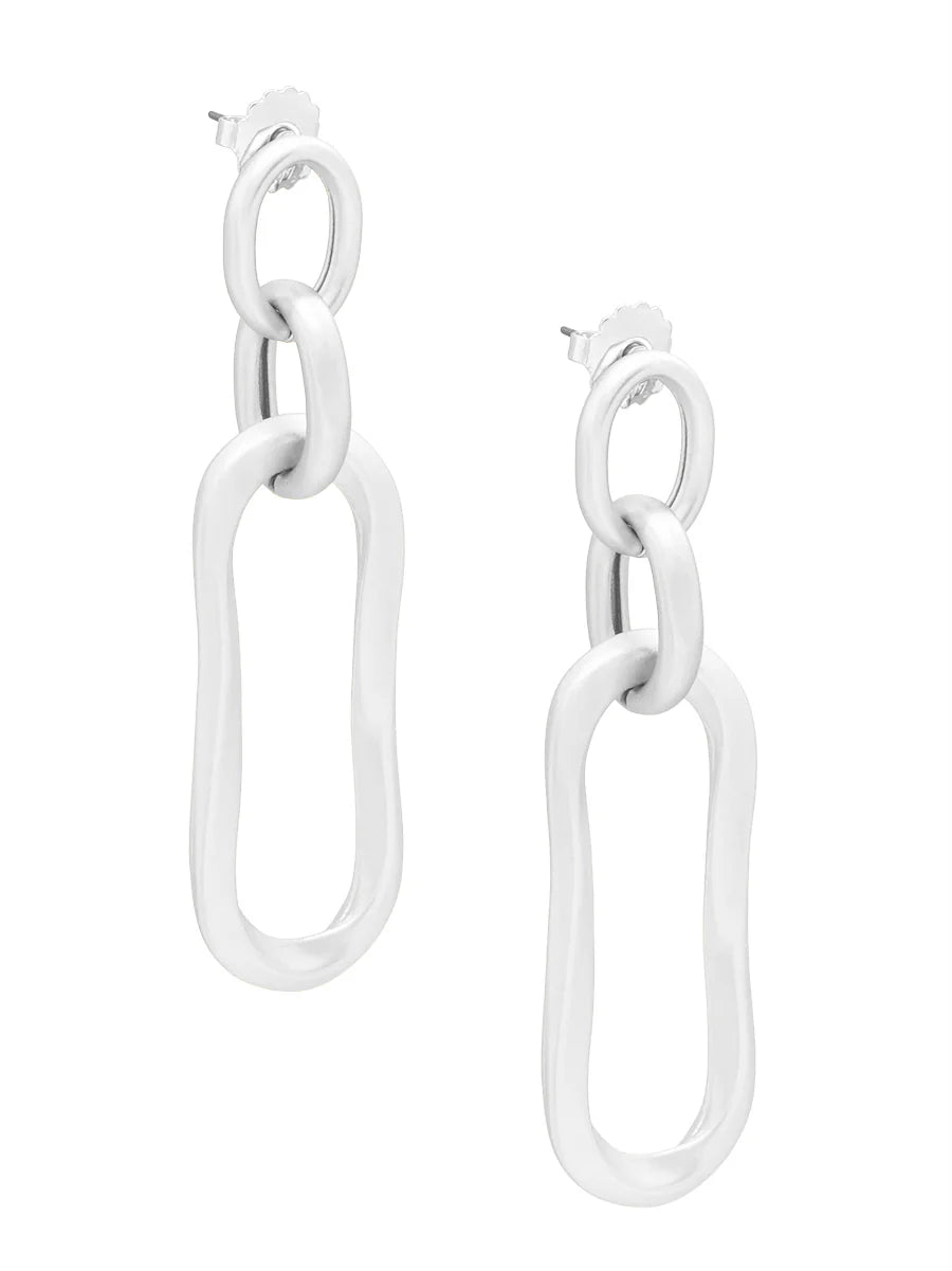 Oval Links Drop Earring