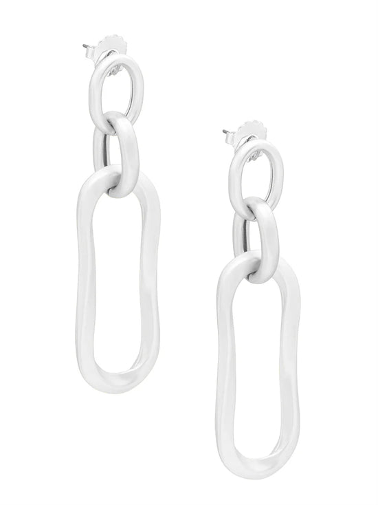 Oval Links Drop Earring