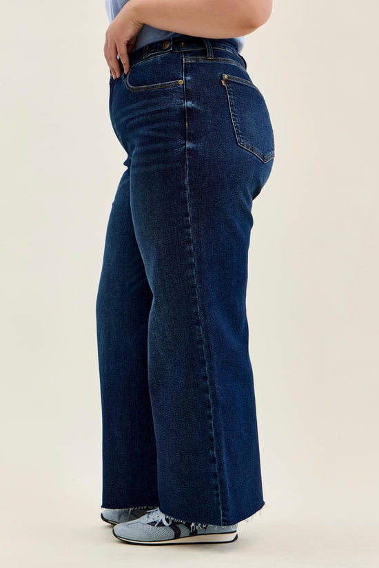 Judy Blue HW Retro Wide w/ Adjustable WB Tabs + Raw Hem