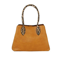 Load image into Gallery viewer, Leopard Detail Top Handle Handbag/Crossbody
