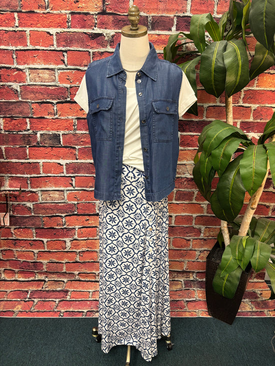 Sweet on Chambray Utility Top