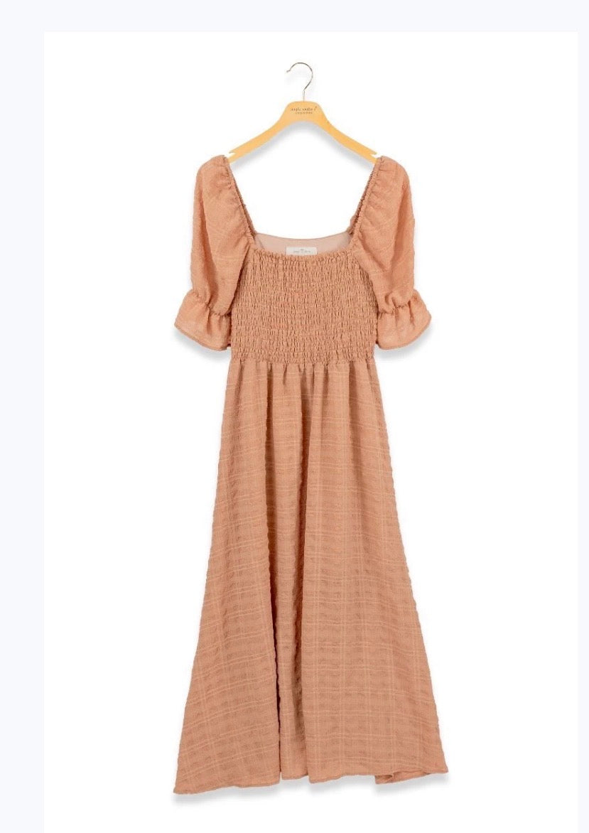 Solid Smocked Dress