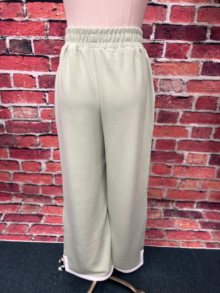 Sage Green Scalloped Lounge Pants