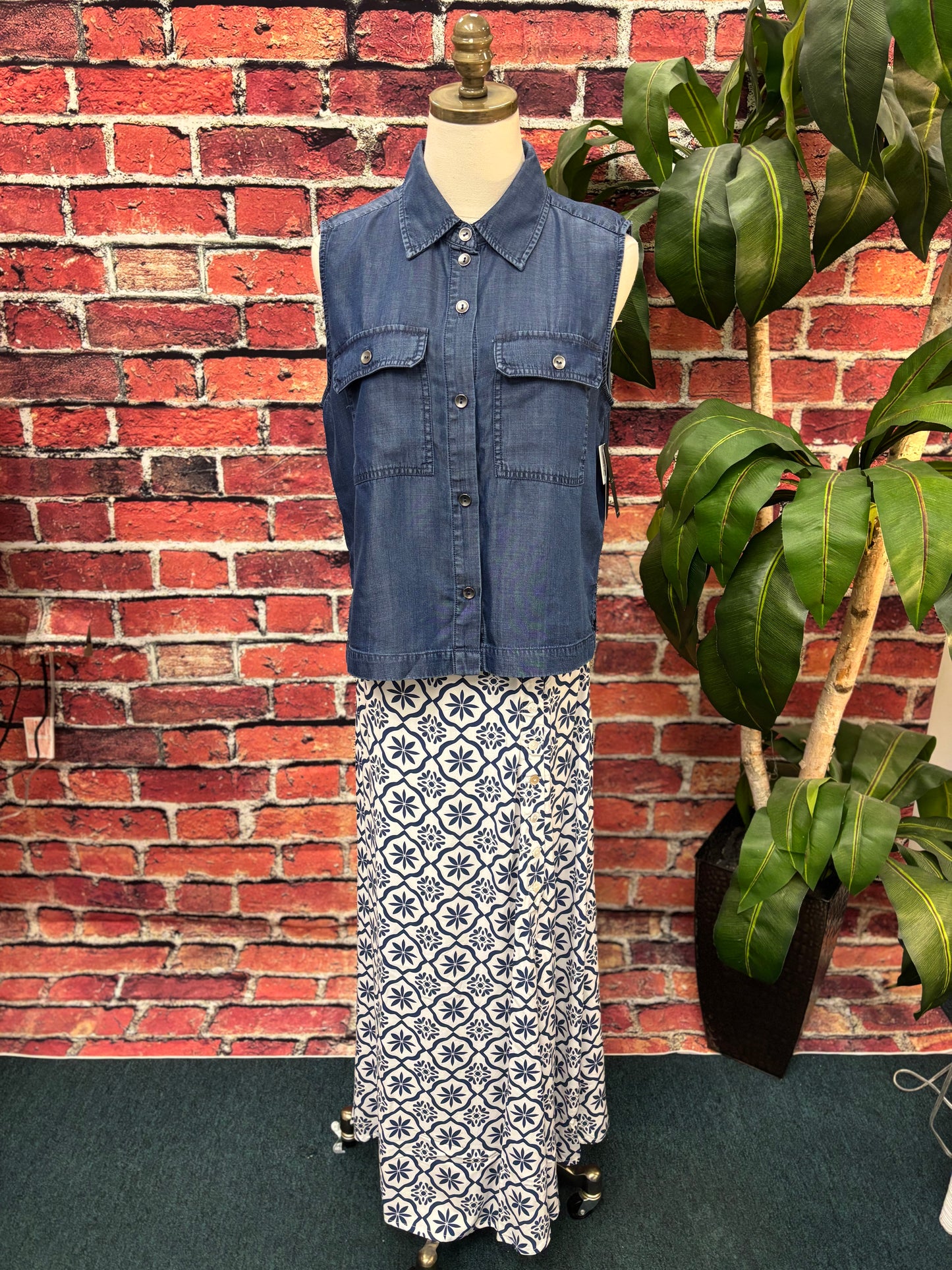 Sweet on Chambray Utility Top