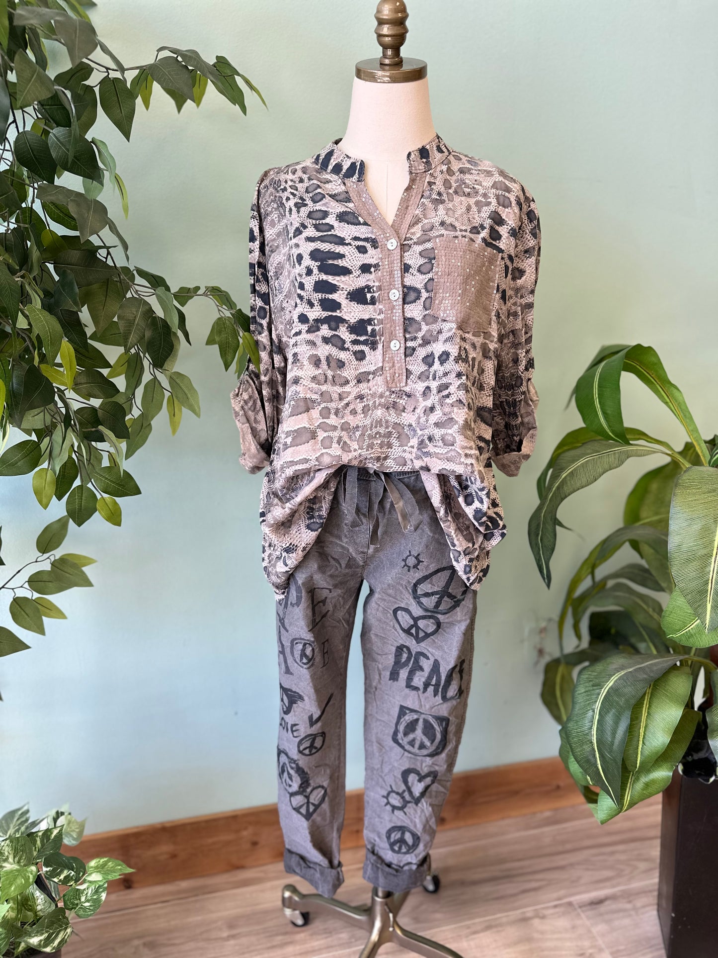 Sequin Pocket Top