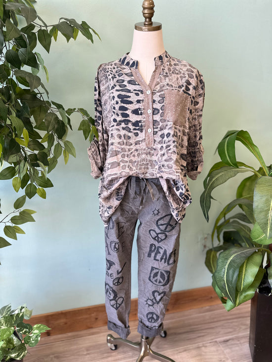Sequin Pocket Top