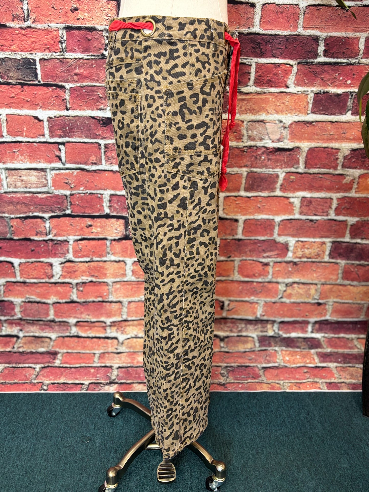 Wild Side Stretch Leopard Denim Jeans