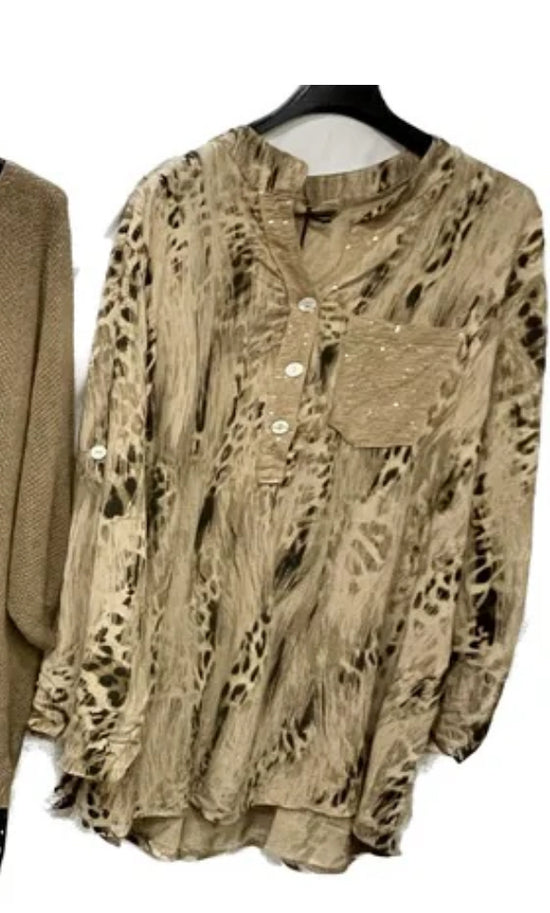 Sequin Pocket Top