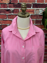 Load image into Gallery viewer, Pink Lemonade Pinstripe Button-Up
