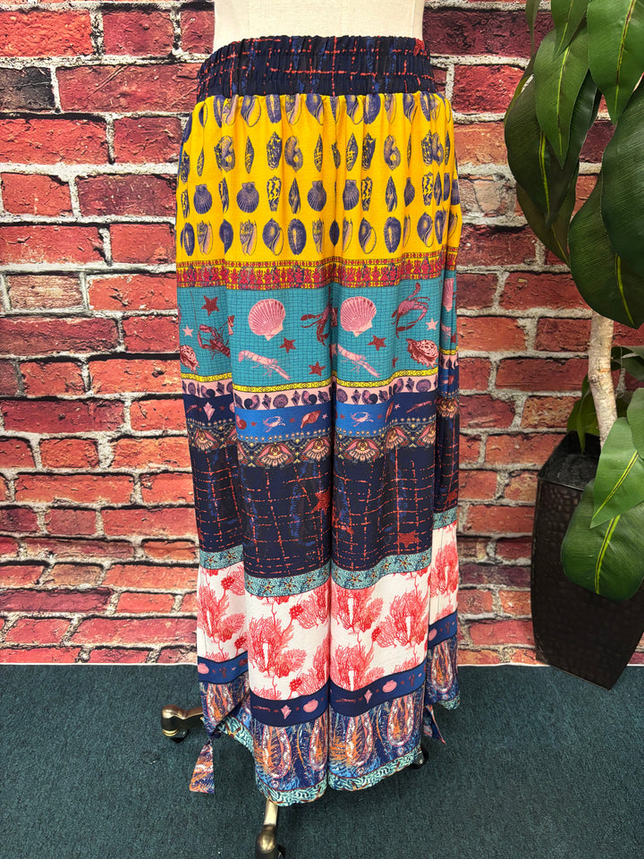 Seaside Patchwork Palazzo Pants