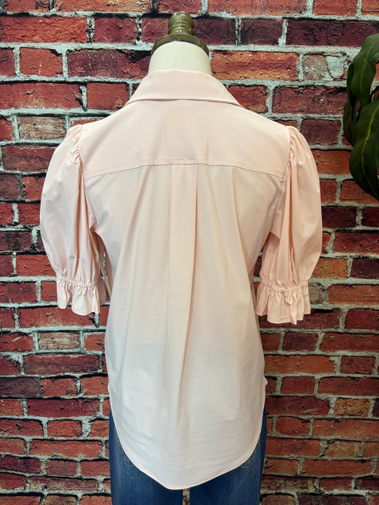 Snap Front Knit Blouse
