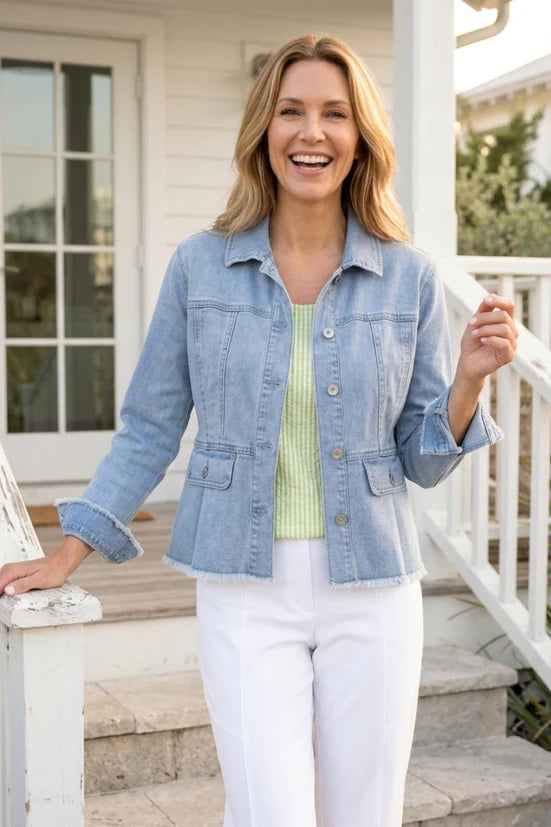Peplum Denim Jacket