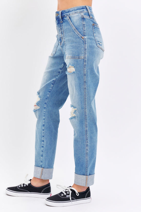Judy Blue High Waist Pocket & Destroy Boyfriend