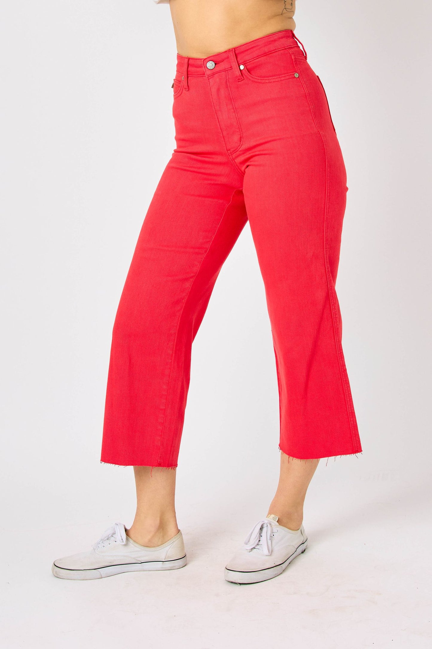 Judy Blue High Waist Garment Dyed Wide Leg Crop * FINAL SALE*