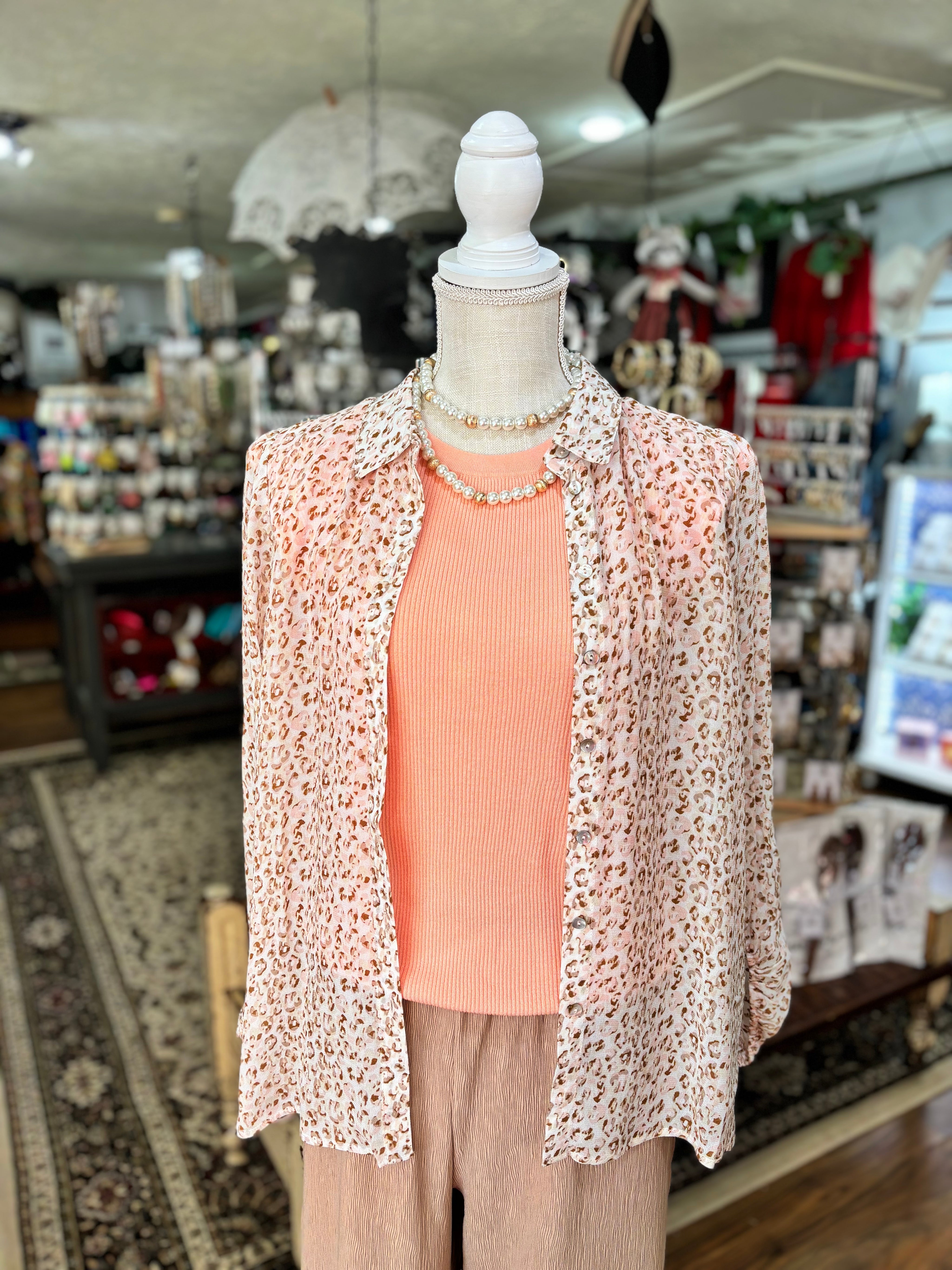 Erin Peach Top *FINAL SALE*