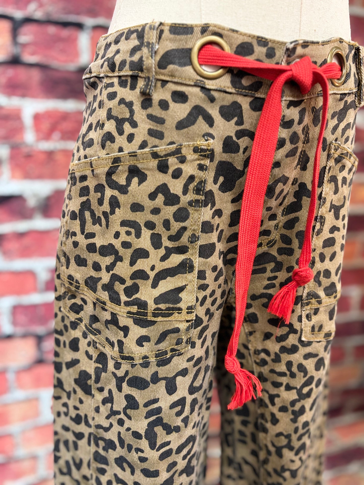 Wild Side Stretch Leopard Denim Jeans