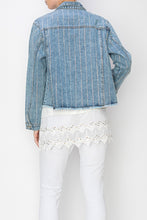 Load image into Gallery viewer, Denim Jacket With Sparkle Stones
