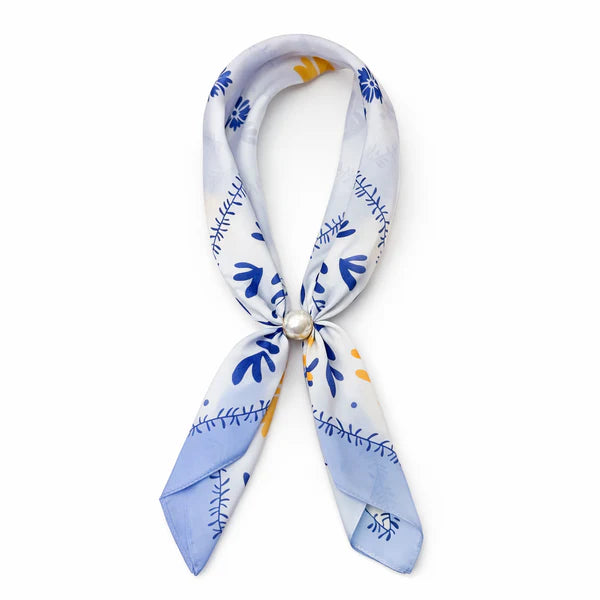 Scarf With Magnetic Pearl
