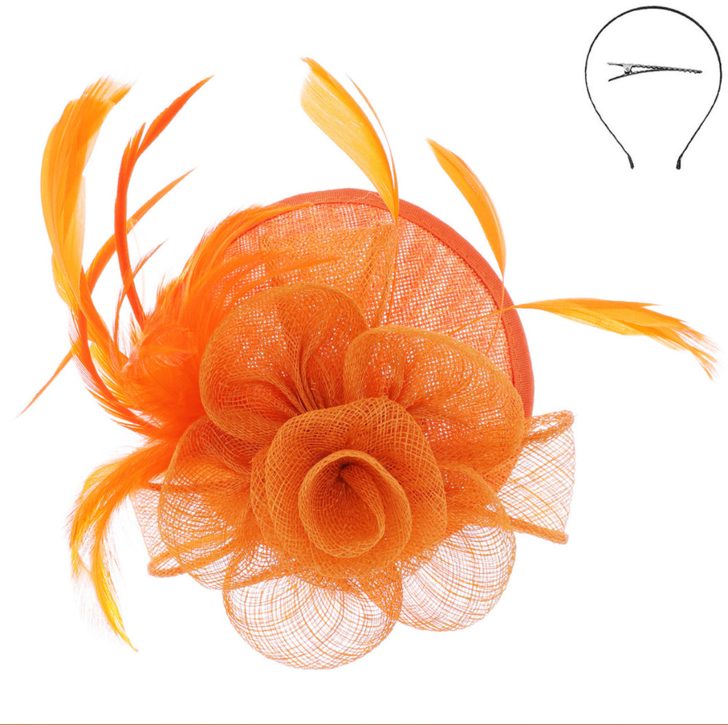 Veiled Sinamay Fascinator